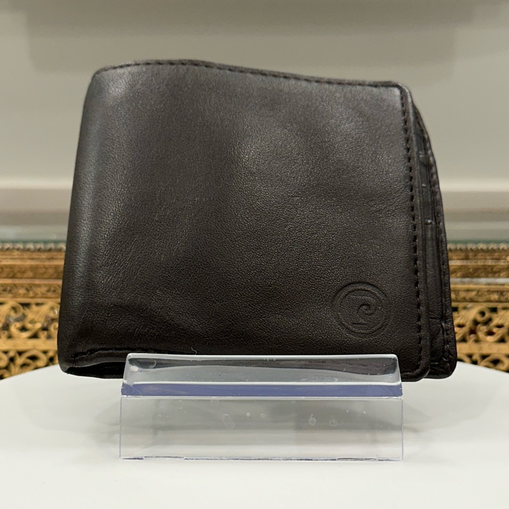 VTG Pierre Cardin - Deep Brown Leather Bifold Wallet - VGVC